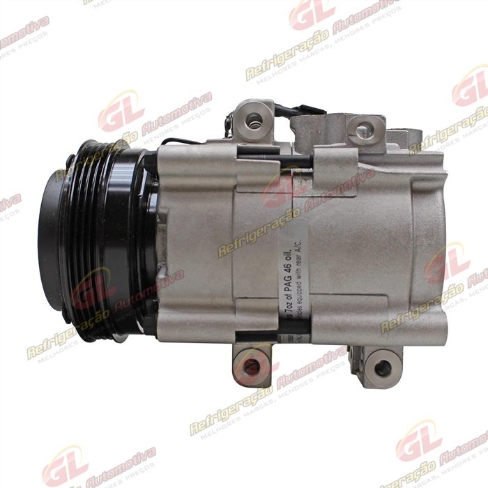 Compressor Modelo Halla HS18 Kia Sorento EX / LX V6 3.5L Mês 06 de 2002 a Mês 08 de 2006 - 12 Volts Polia 4pk 117mm