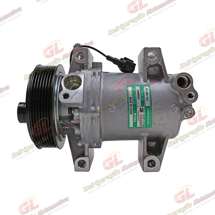 Compressor Modelo Calsonic Nissan Frontier Motor 2.5 2013> - 12 Volts Polia 7pk 110mm OEM: 92600KH70E