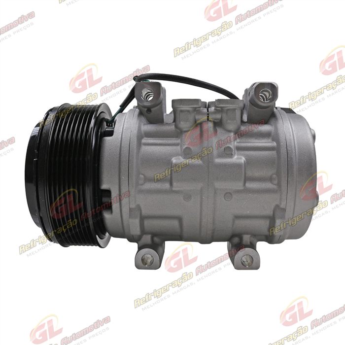 Compressor Modelo 10P15 Caminhão Mercedes Benz Accelo A815/ L98/ Volkswagen Constellation/ Titan 18310 R134a - 24 Volts Polia 8pk 120mm OEM: A9042300811/ 2R2820803C
