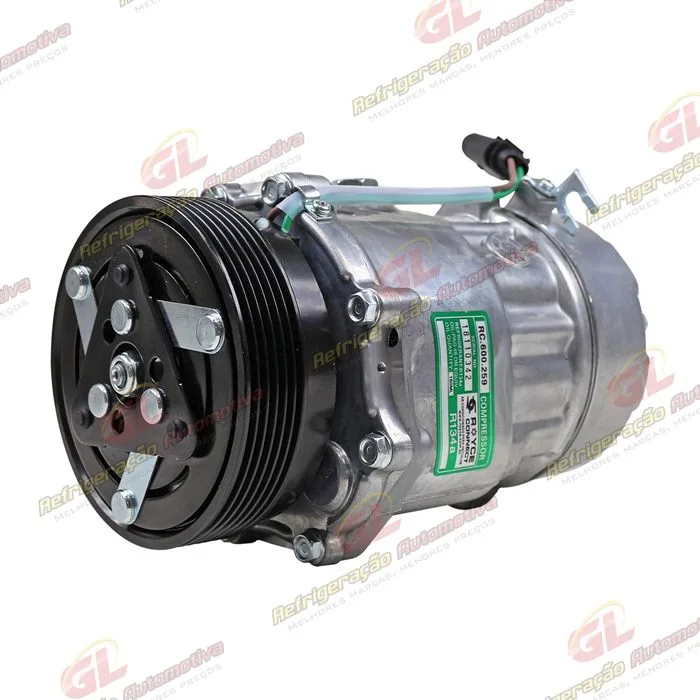 Compressor Modelo Zylinder SD7V16 R134a Volkswagen Golf 2000>/ Audi A3 - 12 Volts Polia 6pk 119mm — foto 2