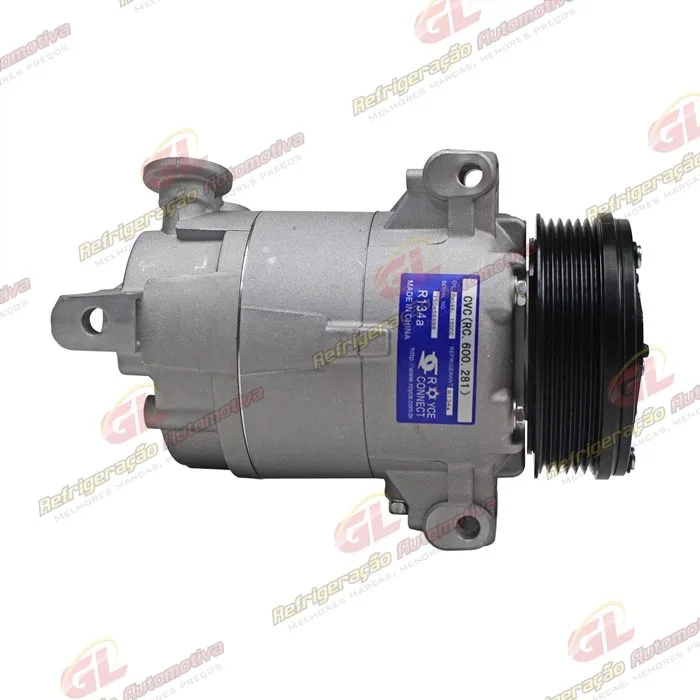 Compressor CVC 125cc Chevrolet S10 2000 Até 2011/ Blazer/ Troller 2.4/ 2.8 Gasolina / 2.8 Diesel 2000> - 12 Volts Polia 6pk 109mm OEM: 93381793/ 94763439/ 93298740 — foto 5