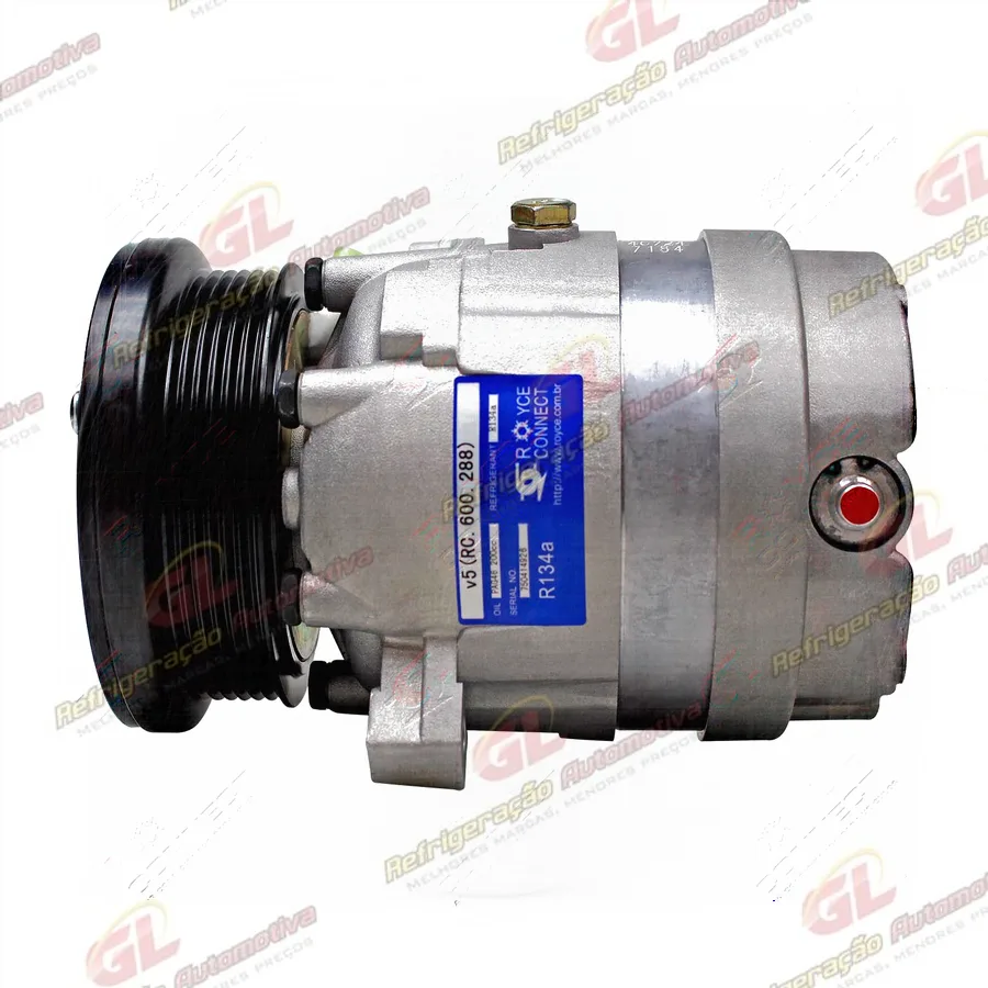 Compressor Modelo V5 Chevrolet Omega 3.0 6cc 1993 Até 1994 R12 - 12 Volts Polia 6pk 110mm OEM: 1135288