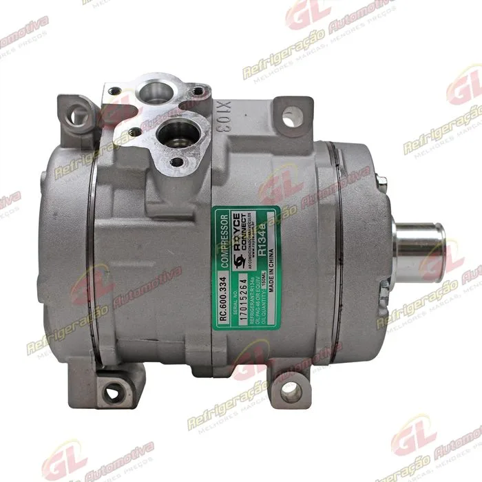 Compressor Modelo Denso 10S15 Toyota Hilux SW4 / SRV 2005> / Trator New Holland CNH Setembro 2009> Sem Embreagem — foto 5