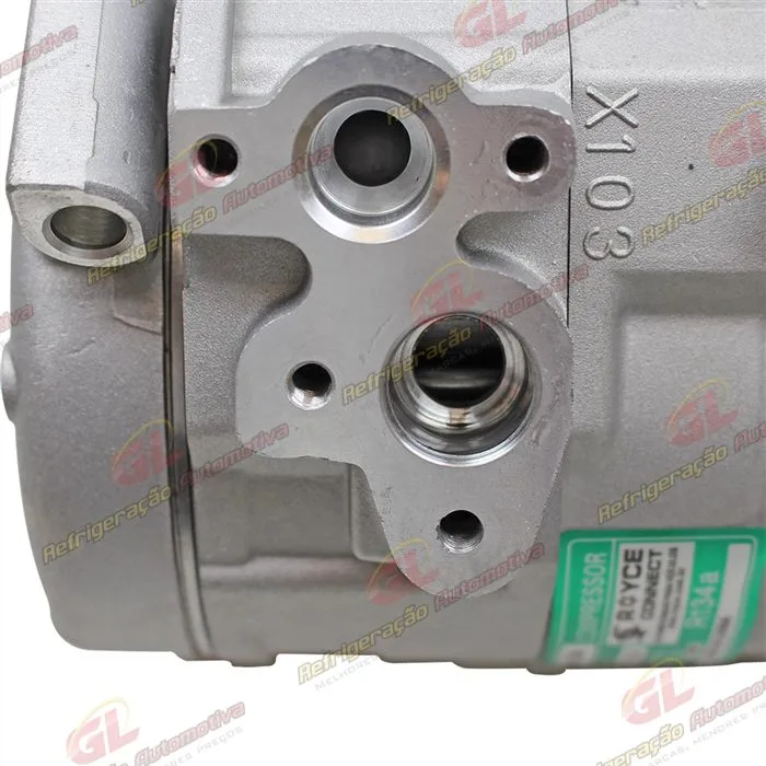 Compressor Modelo Denso 10S15 Toyota Hilux SW4 / SRV 2005> / Trator New Holland CNH Setembro 2009> Sem Embreagem — foto 8