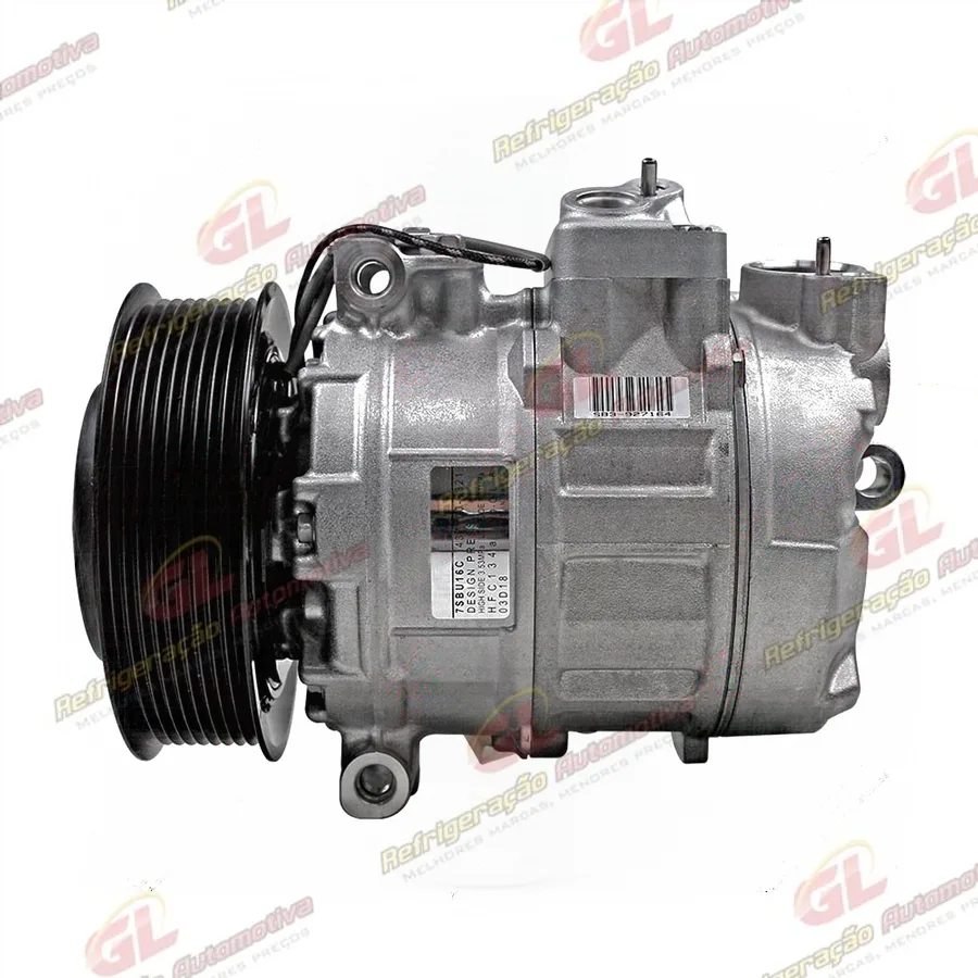 Compressor Denso 7SBU16C Caminhão Mercedes Benz Actros 4844 2009 Até 2014 - 24 Volts Polia 9pk 138mm OEM: A5412301211/ 447190-5530