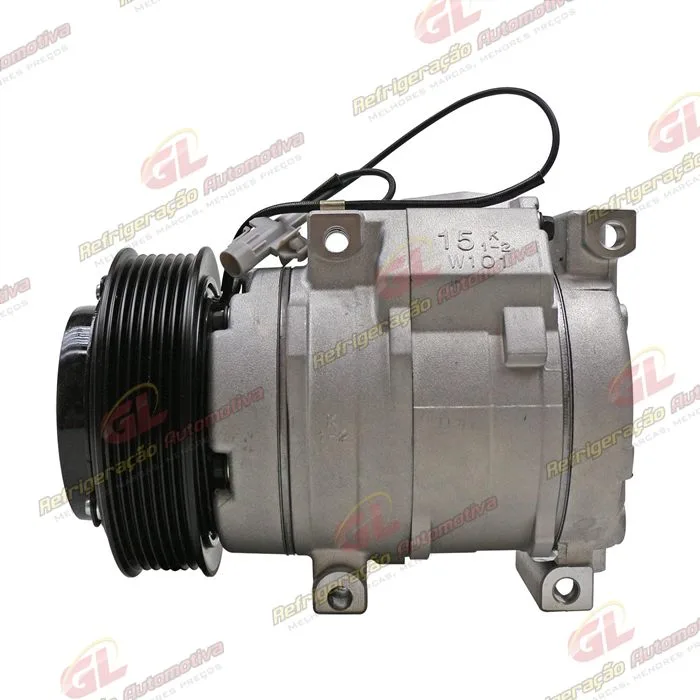 Compressor 10S15 Toyota Hilux Diesel SW4/SRV 2005>/ Trator New Holland CNH Setembro 2009> - 12 Volts Polia 7pk 120mm OEM: 87342868