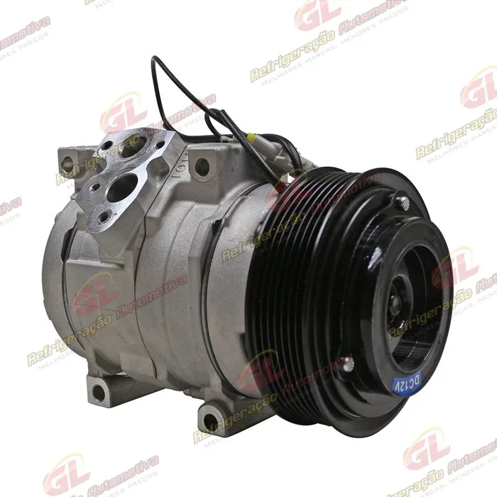Compressor 10S15 Toyota Hilux Diesel SW4/SRV 2005>/ Trator New Holland CNH Setembro 2009> - 12 Volts Polia 7pk 120mm OEM: 87342868 — foto 4