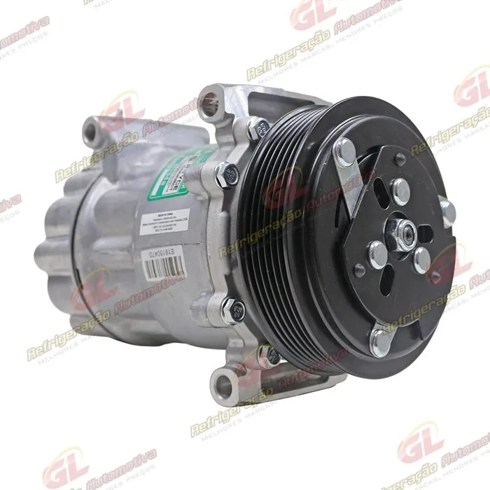 Compressor Modelo Sanden Peugeot 206 / 207/ Citroën C3 Motor 1.4 2007 Até 2012 Câmbio Manual - 12 Volts Polia 6pk 119mm — foto 3
