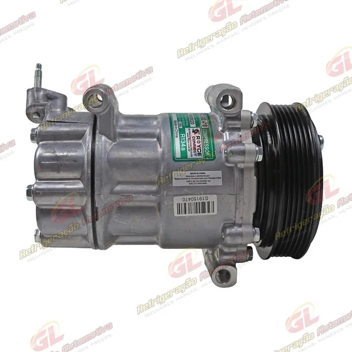 Compressor Modelo Sanden Peugeot 206 / 207/ Citroën C3 Motor 1.4 2007 Até 2012 Câmbio Manual - 12 Volts Polia 6pk 119mm — foto 5