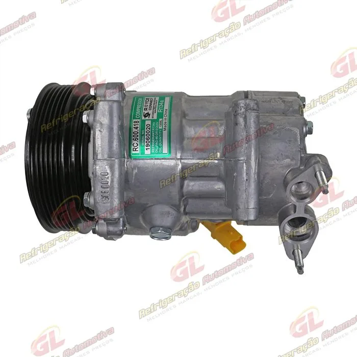 Compressor Modelo Sanden Peugeot 206 / 207/ Citroën C3 Motor 1.4 2007 Até 2012 Câmbio Manual - 12 Volts Polia 6pk 119mm — foto 7