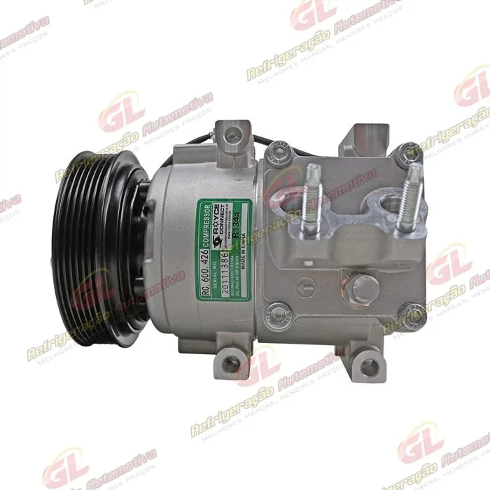 Compressor Modelo FOMOCO Ford Fiesta 1.0/1.6 2008 Até 2014/ EcoSport 1.6 2008 Até 2012 - 12 Volts Polia 6pk 120mm OEM: AE8319D629-AD