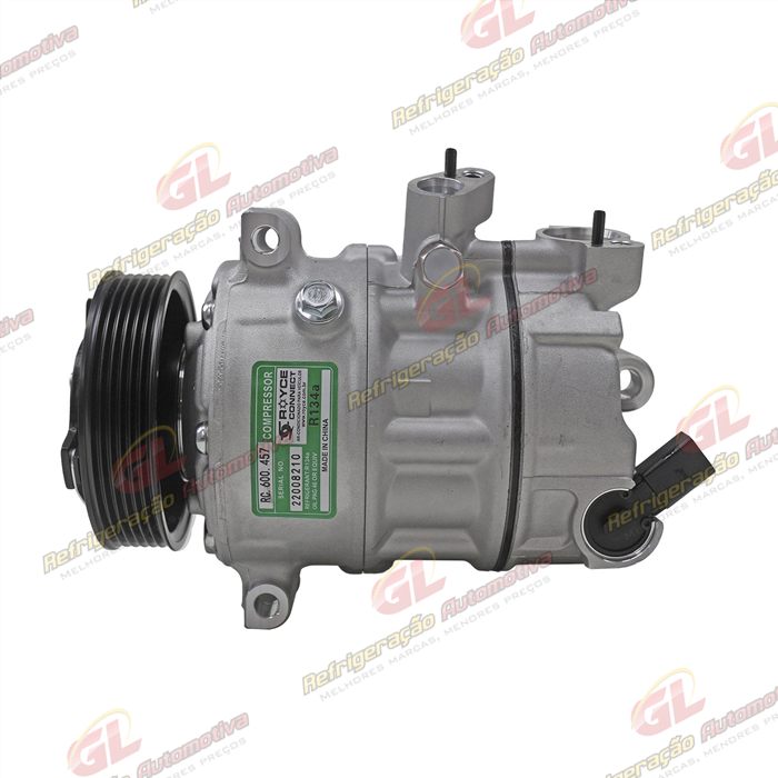 Compressor Modelo Sanden PXE16 Volkswagen Jetta 2011>/ Passat/ Tiguan TSI Motor 2.0 Aspirado/ Audi A4/ Audi A3 Nova - Sentido Anti-Horário OEM: 5C0820803G