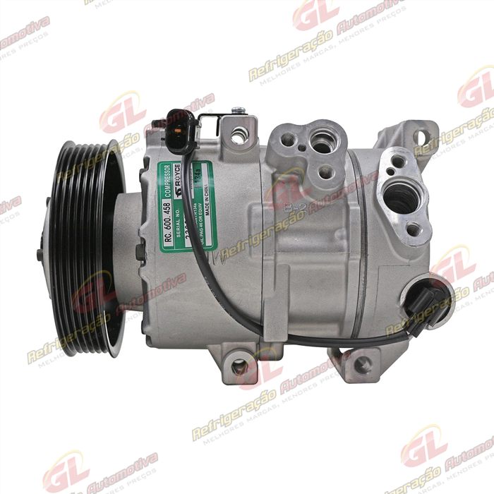 Compressor Modelo Doowon DVE 14N Hyundai Nova Tucson 2018> Mangueira 19MM/ Creta 1.6 2017> - 12 Volts 6pk 125mm OEM: DWP300134460