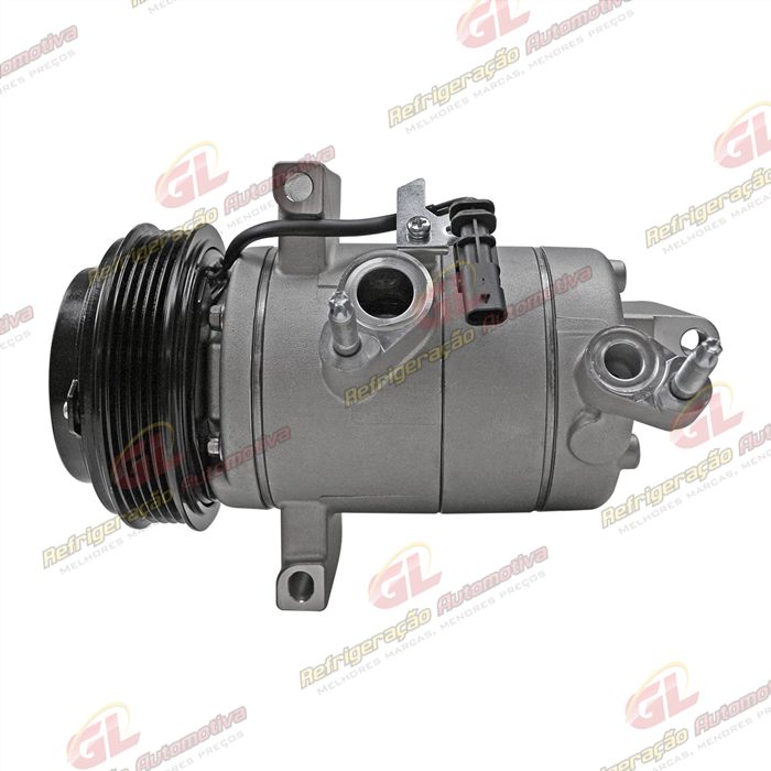 Compressor Chevrolet Onix/ Onix Plus Turbo 3 Cilindros 2020>/ Tracker 1.0/1.2 3cc Turbo 2020> - 12 Volts Polia 5pk 117mm OEM: 26304809/ 26297905