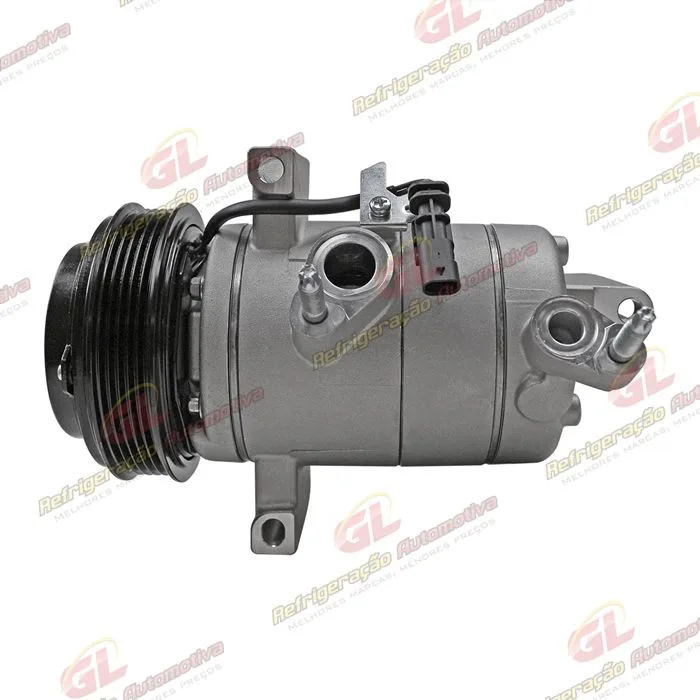 Compressor Chevrolet Onix/ Onix Plus Turbo 3 Cilindros 2020>/ Tracker 1.0/1.2 3cc Turbo 2020> - 12 Volts Polia 5pk 117mm OEM: 26304809/ 26297905