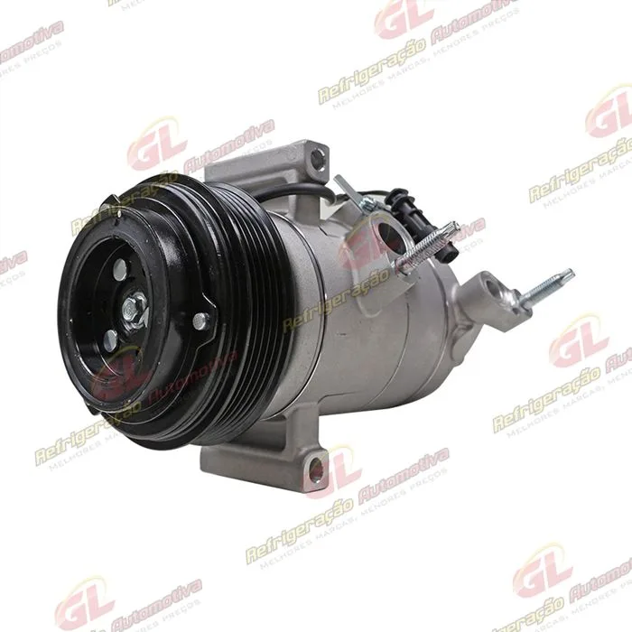 Compressor Chevrolet Onix/ Onix Plus Turbo 3 Cilindros 2020>/ Tracker 1.0/1.2 3cc Turbo 2020> - 12 Volts Polia 5pk 117mm OEM: 26304809/ 26297905 — foto 2