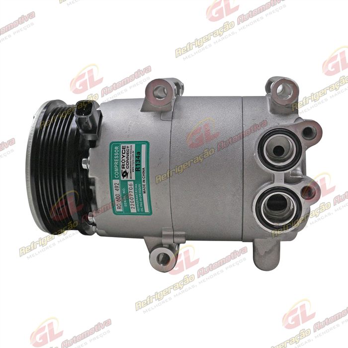 Compressor Ford Focus Motor 1.6 2013 Até 2015 - 12 Volts Polia 6pk 117mm OEM: AV61-19D629-C2C