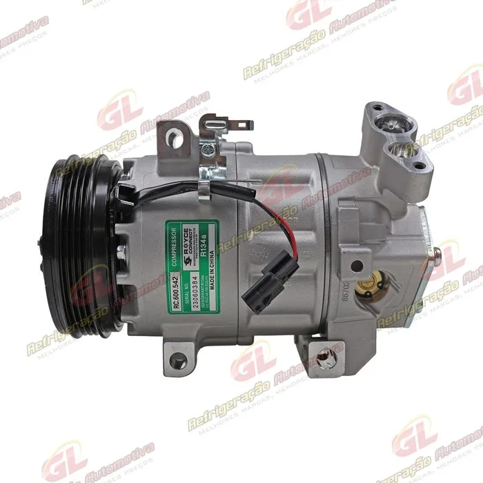 Compressor Modelo Valeo Renault Logan / Sandero 1.0 2014 Até 2018 - 12 Volts Polia 4pk OEM: 926006775R