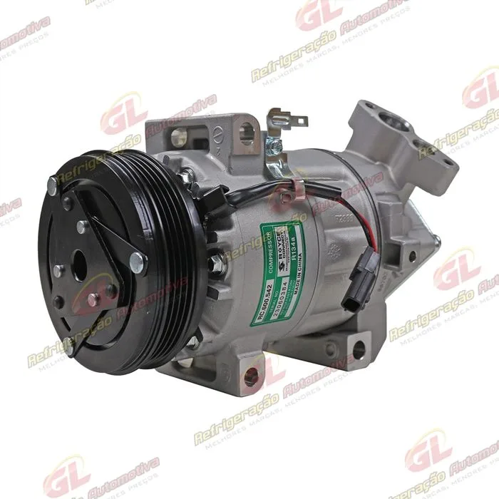 Compressor Modelo Valeo Renault Logan / Sandero 1.0 2014 Até 2018 - 12 Volts Polia 4pk OEM: 926006775R — foto 2