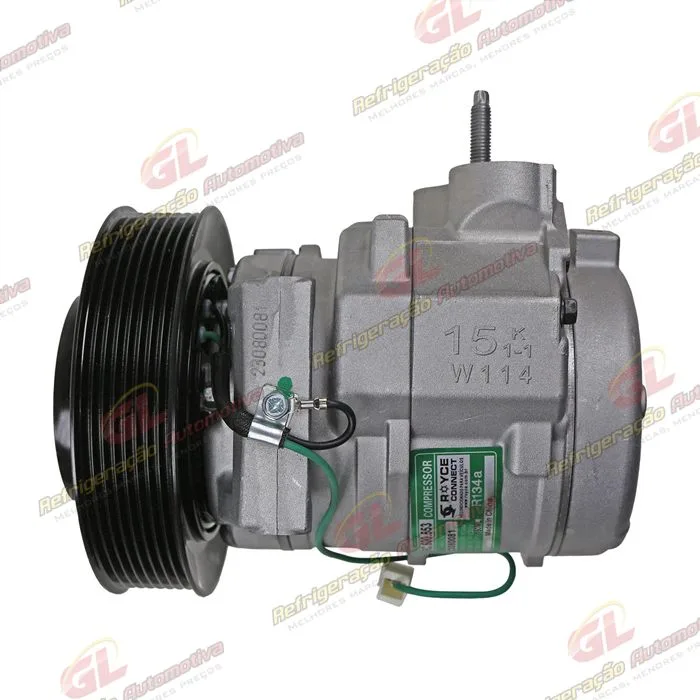 Compressor Modelo Denso 10S15 Caminhão Mercedes Benz New Actros 2553/ 2653/ 2651 2022> - 24 Volts Polia 8pk 145mm OEM: A0042304111 — foto 6