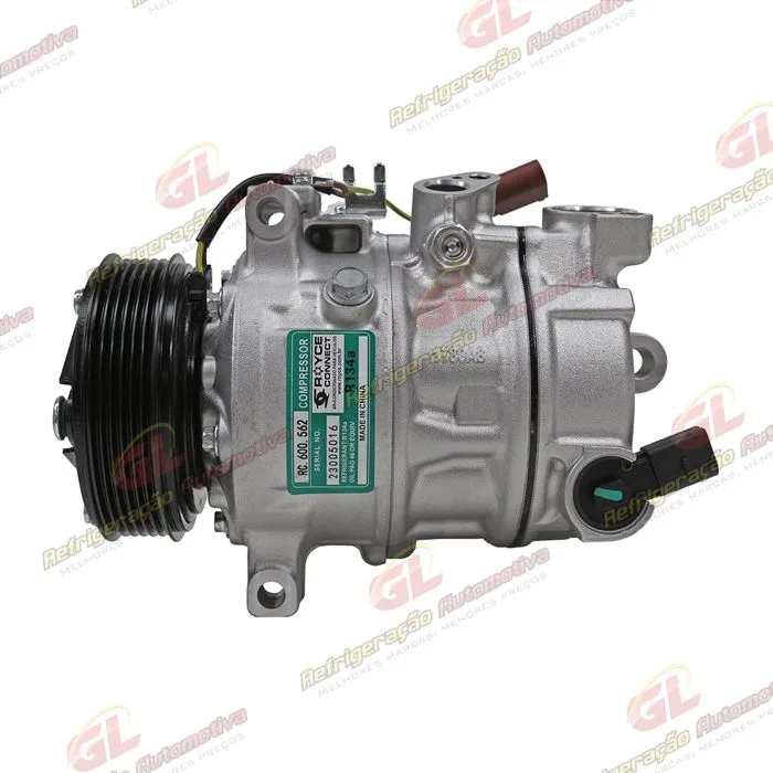Compressor Modelo Sanden Volkswagen Polo 1.0 TSI/ T-Cross 1.0 TSI 2022>/ Virtus 1.4 Turbo 2022> - 12 Volts 6pk 110mm OEM: 3Q0816803E