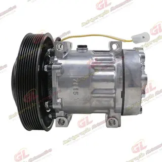 Compressor 7H15 4116U Caminhão Volvo FM/ FMX / FH 2008 Até 2019 - 24 Volts Polia 8pk 180 MM OEM: 20587125/ 85000458/ 84094705/ 85000458