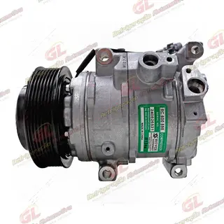 Compressor Modelo Denso 10SRE15C Toyota Hilux 2.7 Flex SR/SRV 2017 Até 2021/ SW4 2.8 Diesel 2016 Até 2022 - 12 Volts Polia 7pk OEM: BC447160-8601/ 447280-2750