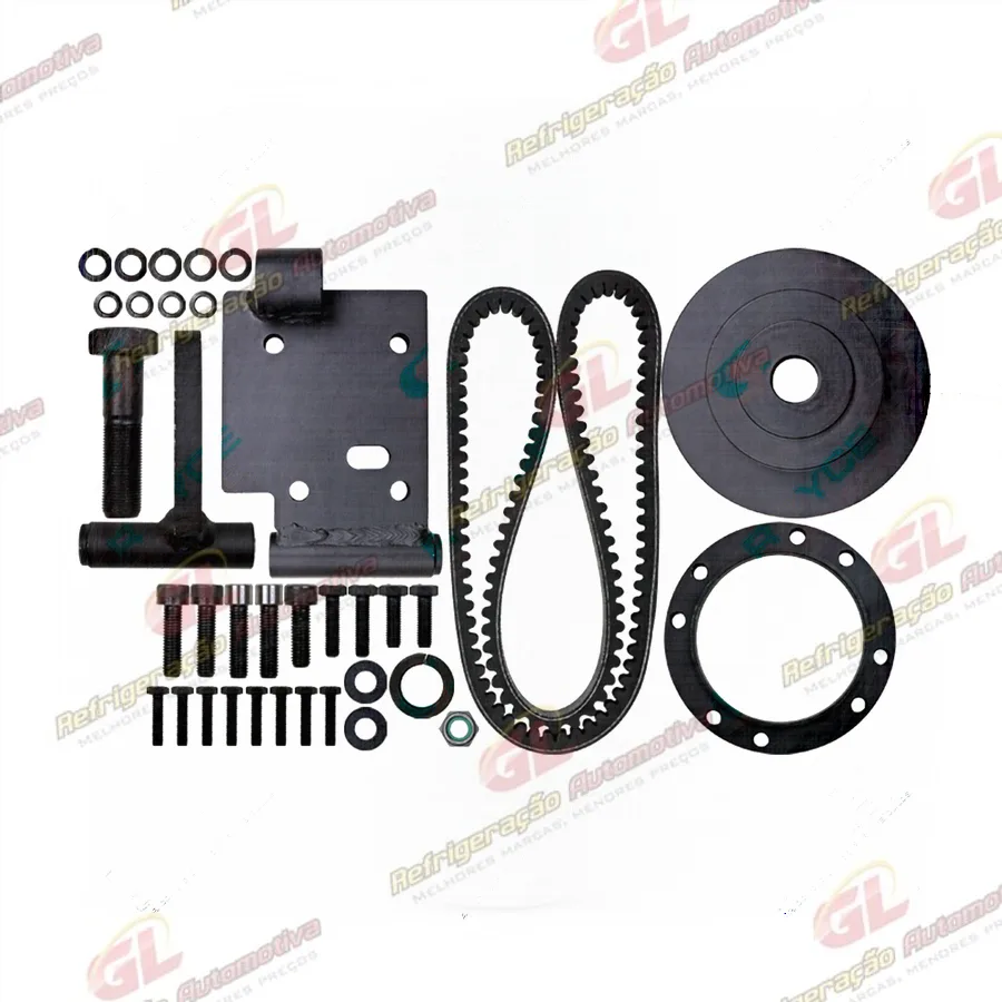 Suporte do Compressor Sanden 5H14 Polia 2A Caminhão Fiat Iveco Daily Eletronico 2012> 45S17 / 55C17 / 70C17 / 35S14 / 55C16
