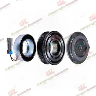 Conjunto de Embreagem do Compressor Delphi CVC Chevrolet S10/ Zafira/ MWM - 12 Volts Polia 6pk 109mm OEM: 6595257