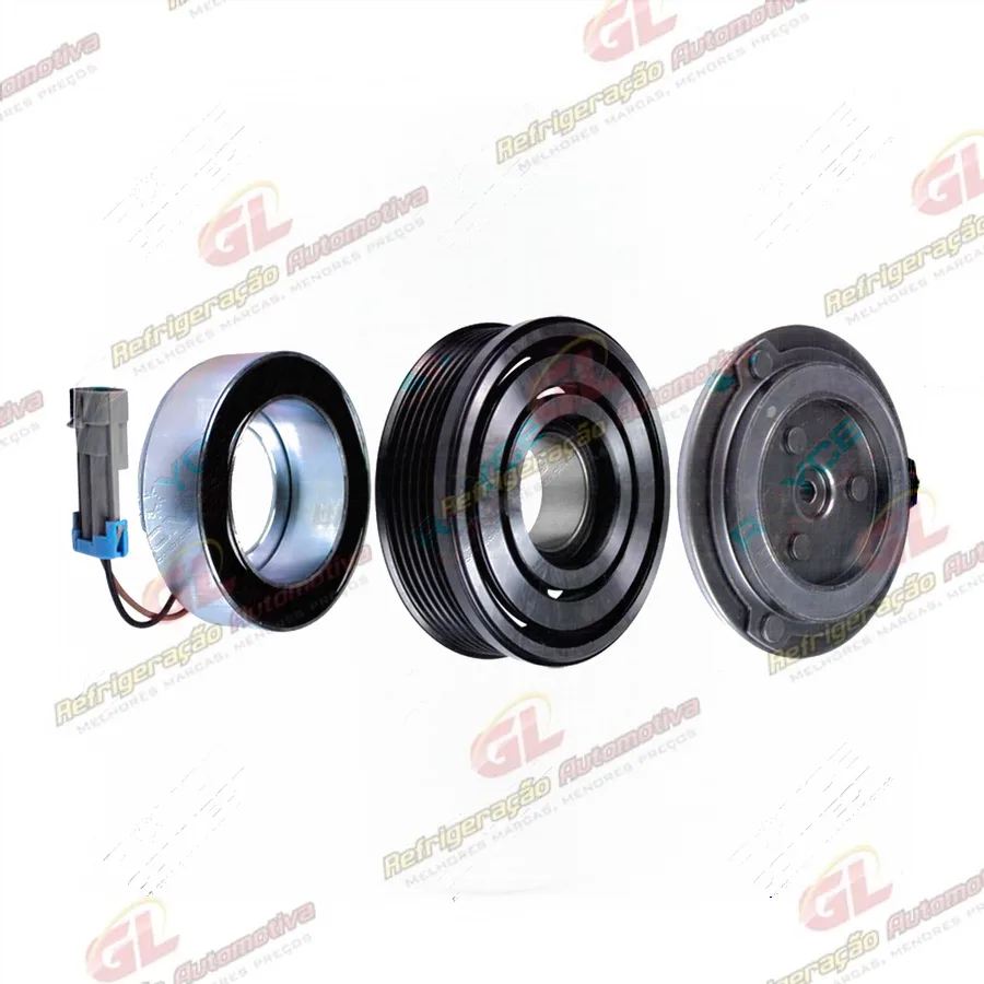 Conjunto de Embreagem do Compressor Delphi CVC Chevrolet S10/ Zafira/ MWM - 12 Volts Polia 6pk 109mm OEM: 6595257