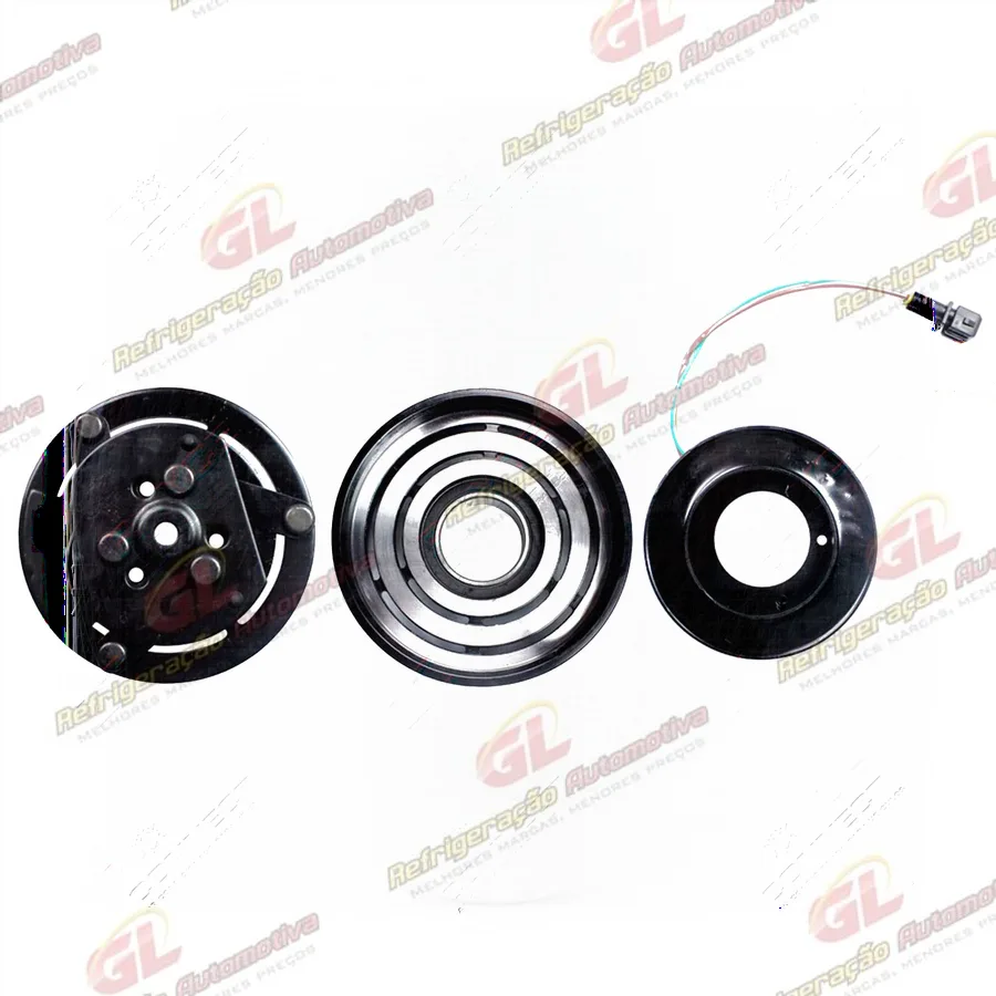 Conjunto de Embreagem do Compressor Sanden SD7V16 Volkswagen Golf/ Passat - 12 Volts Polia 6pk 120mm