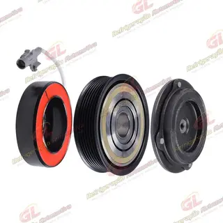 Conjunto de Embreagem do Compressor Denso 10S15 Trator TM/ New Holland / Toyota Hilux - 12 Volts Polia 7pk 124mm