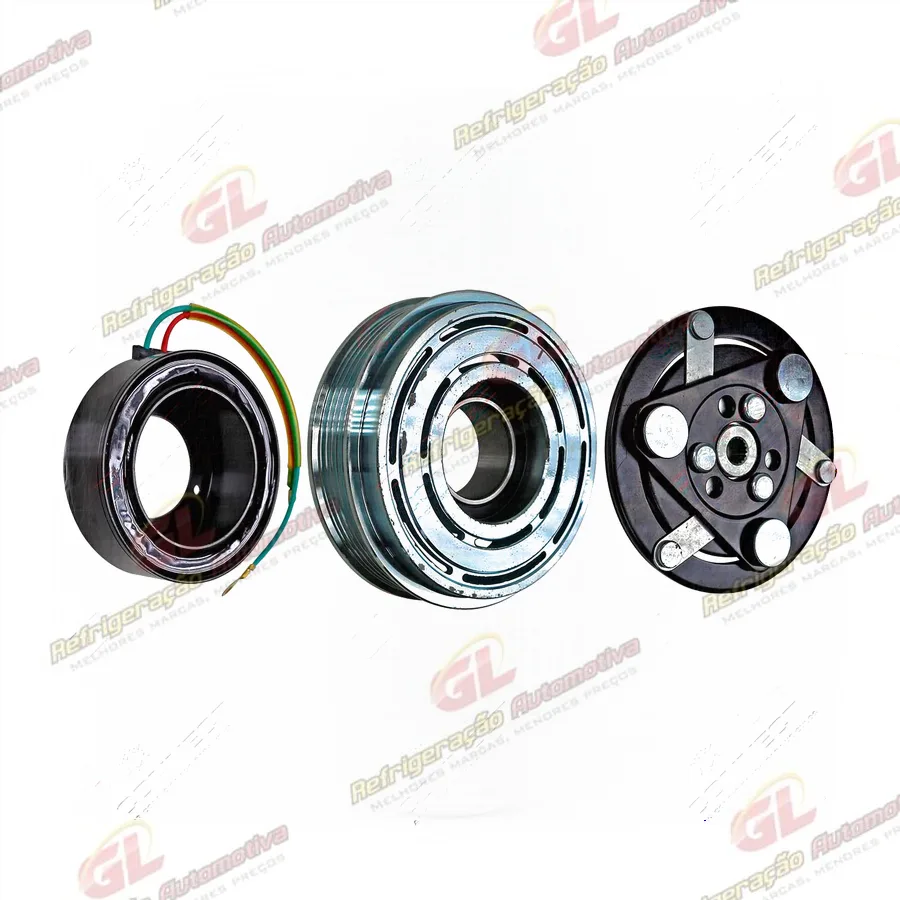 Conjunto de Embreagem do Compressor Original Honda Fit 2009> 12 Volts Polia 5pk 112mm