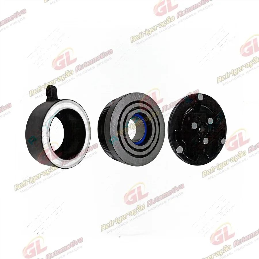 Conjunto de Embreagem do Compressor Scroll Modelo RC.600.207 Fiat Uno Fire 12 Volts Polia 5pk 100mm