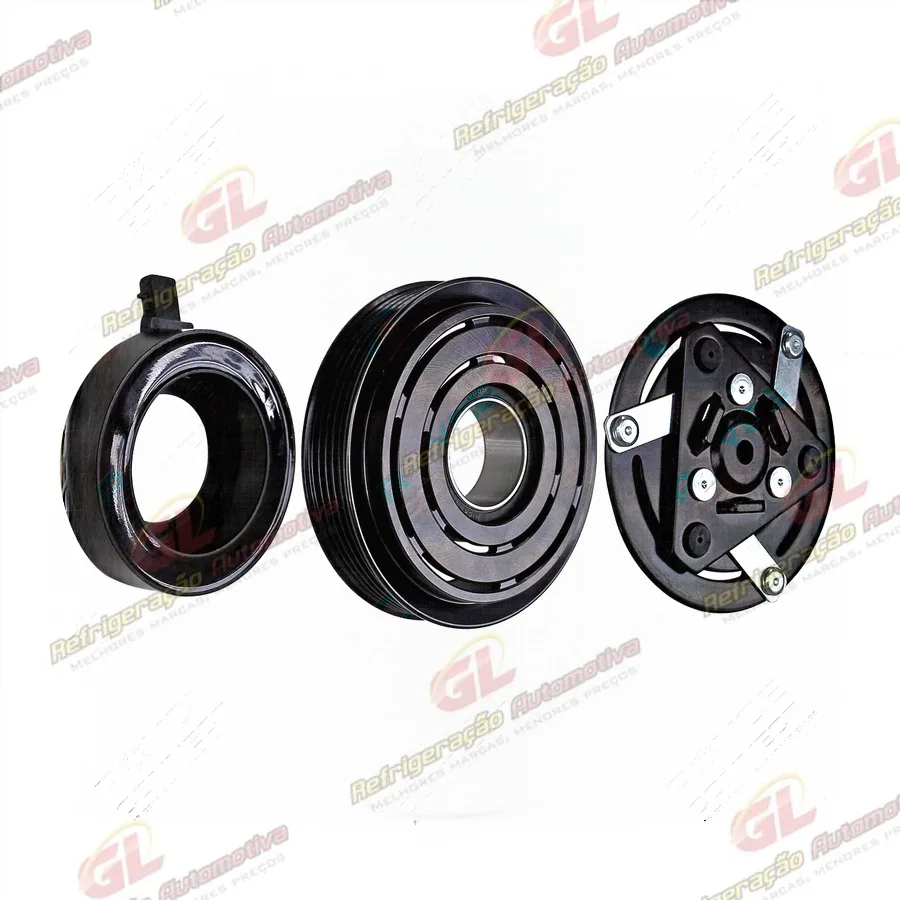 Conjunto de Embreagem do Compressor Original Mahle RC.600.441 Fiat Argo/ Cronos/ Mobi/ Uno/ Strada Feedom CS1.3 2021>/ Citroën C3 2022> - 12 Volts Polia 5pk 114mm
