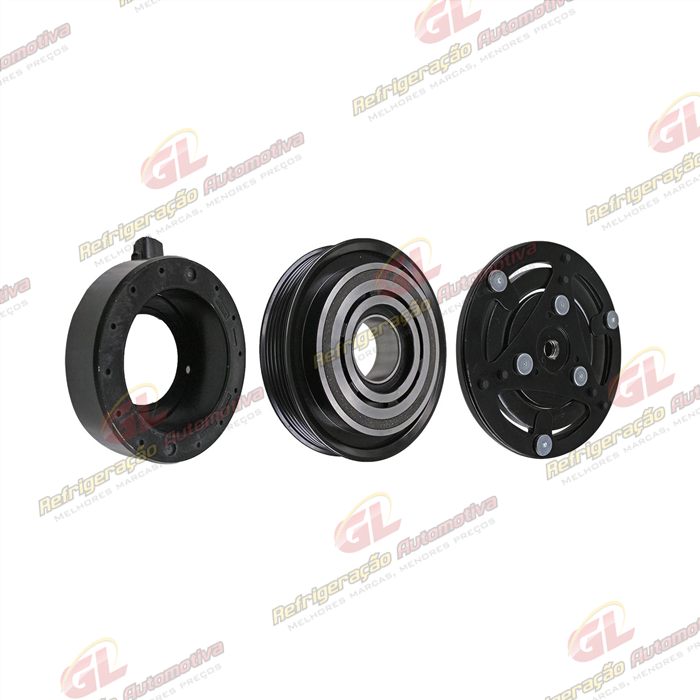 Conjunto de Embreagem do Compressor Denso Scroll Fiat Palio / Uno Fire 12 Volts Polia 5pk 120mm