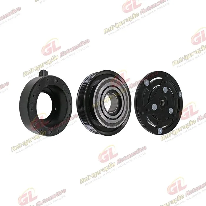 Conjunto de Embreagem do Compressor Denso Scroll Fiat Palio / Uno Fire 12 Volts Polia 5pk 120mm