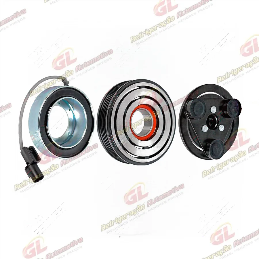 Conjunto de Embreagem do Compressor Calsonic Mitsubishi L200 Triton Motor 2.4 2017> 12 Volts Polia 5pk 119mm
