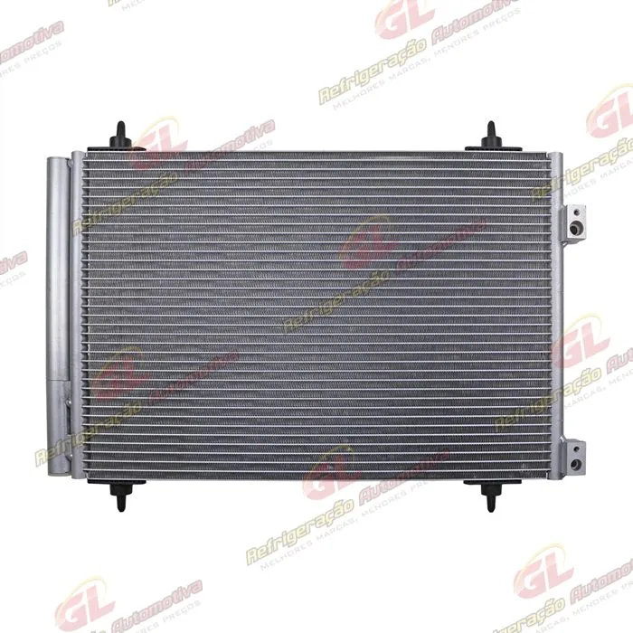 Condensador Citroën C4 Picasso 2.0 16 Válvulas Gasolina/ C4 2.0 16 Válvulas Flex 2009>/ C4 Lounge THP/ Peugeot 307/ 308/ 3008/ 408/ RCZ Fluxo Paralelo OEM: 6455GH