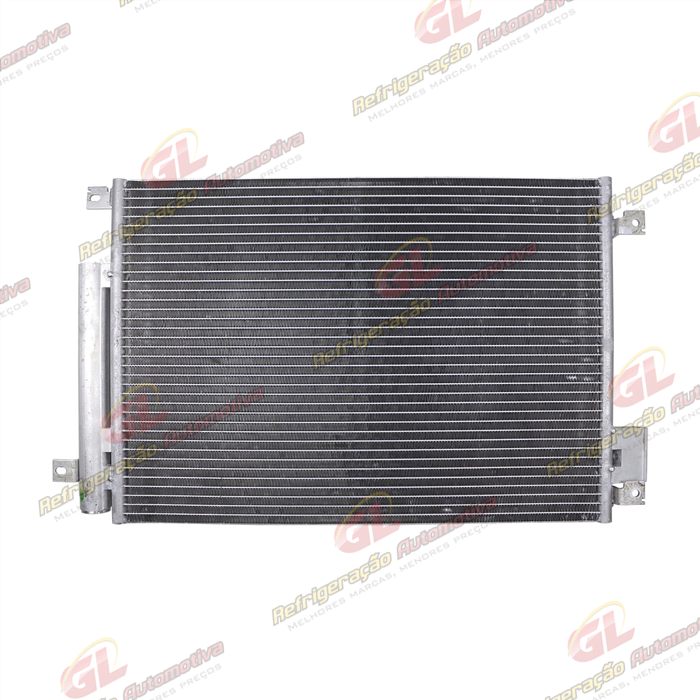 Condensador Fiat Uno 2010> / Palio 2012> / Grand Siena Motor E-Torq Sistema Valeo Fluxo Paralelo OEM: 51846316