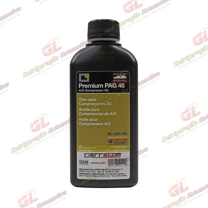 Óleo Para Compressor ERRECOM R134a PAG 46 237ml