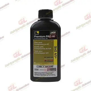 Óleo para Compressor ERRECOM R134a PAG 46 com Contraste Ultravioleta 237ml