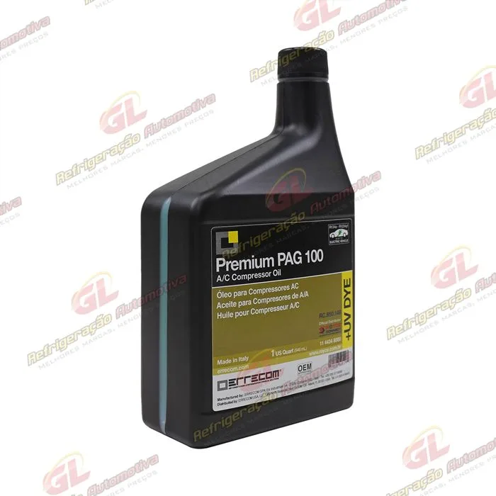 Óleo para Compressor ERRECOM R134a PAG 100 com Contraste Ultravioleta 946ml — foto 2